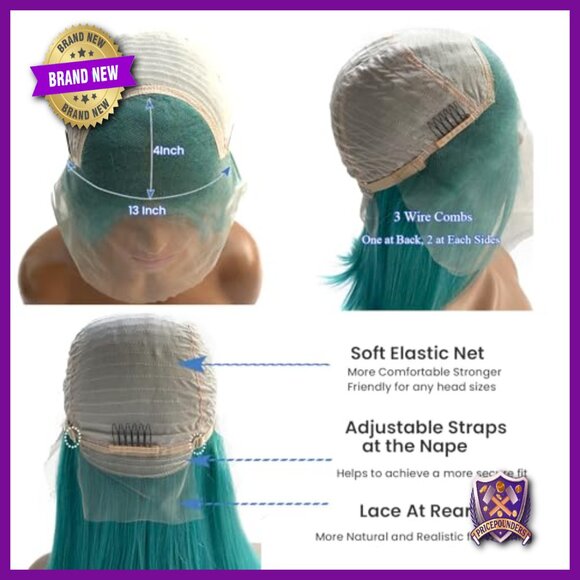 Short Bob Human Hair Lace Front Wig, Glueless, Pre Plucked, 10 Inch